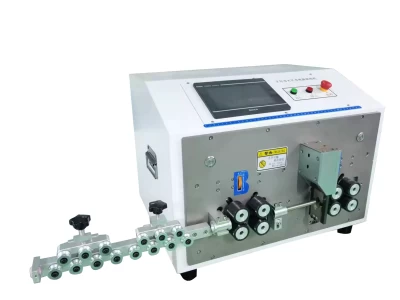 This is automatic wire stripping machine for processing max 70 sqmm cable without belt driven.