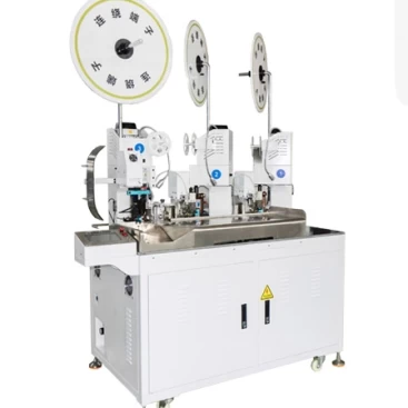 Fully Automatic Double Wires Three Terminals Crimping Machine