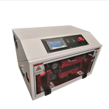this is an automatic non-split wire loom tubing cutting machine.