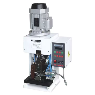 this is a benchtop multicore cable stripping and crimping machine for wire harness processing.