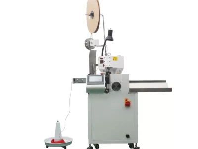 this is automatic wire cutting stripping single-end chain terminal crimping machine