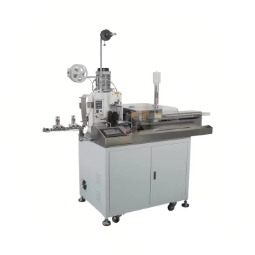 this is an Automatic Multi Cut Strip Twist Tin 5-Wire Terminal Crimping Machine.