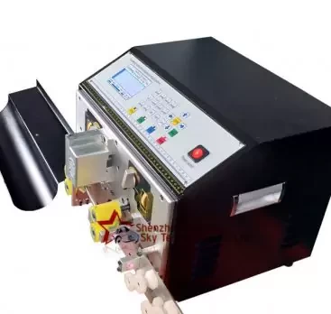 this is automatic wire cutter stripping machine without wire twisting function.