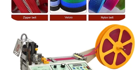 this is automatic ribbon cutter which can be also cut zipper, webbing and so on soft texitles.