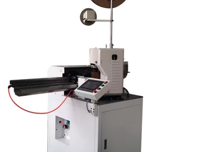 this is a Fully Automatic Single Head Wire Crimping Machine.