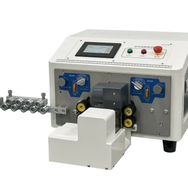 this is automatic wire cutting stripping machine which is specialized for twisting flat sheathed cable.