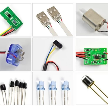 there are electronic parts welded by wire soldering machine.