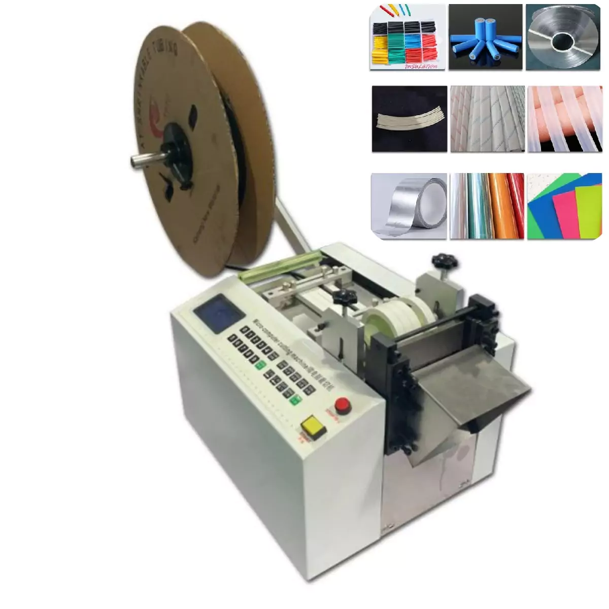 this is automatic tube cutting machine for cutting thin soft materials.