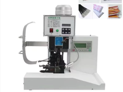 this is ribbon cable crimping machine which is used in wire harness processing.