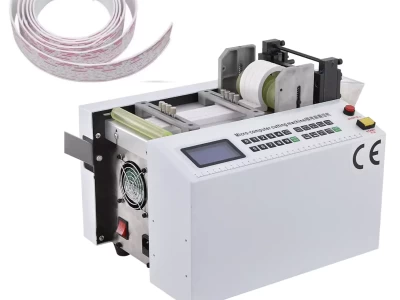 this is automatic ribbon cable cutting machine which cut the ribbon cable to length.