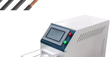 this is automatic wire stripping machine which is used for stripping coax cable in wire harness processing.