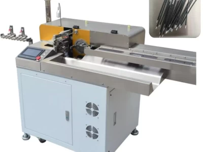 this is automatic wire cutting stripping twisting tinning machine which is used in wire harness processing industries.