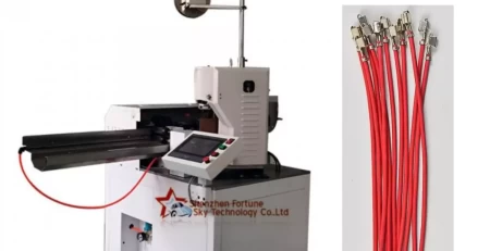 this is fully automatic wire cut strip crimping machine which is used in wire harness processing.