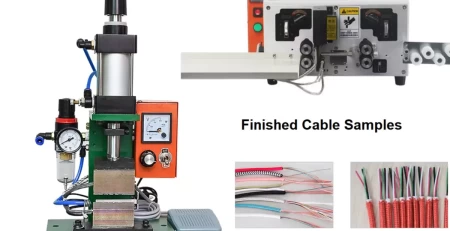 they are pneumatic and automatic thermal stripping machine which are both heat stripping silicone rubber wires by heating in wire harness processing.