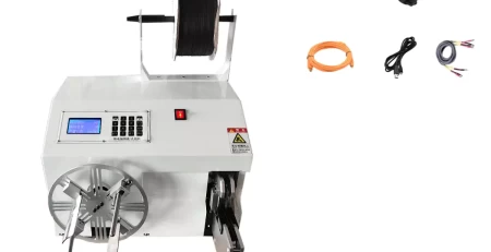 this is Wire Coiling and Twist Tie Machine which is used in wire harness processing.