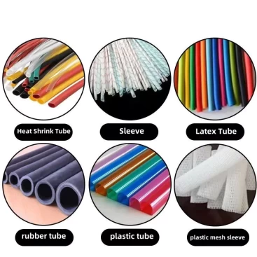 there are plastic tubings such as heat shrink tube, rubber tube and so on.