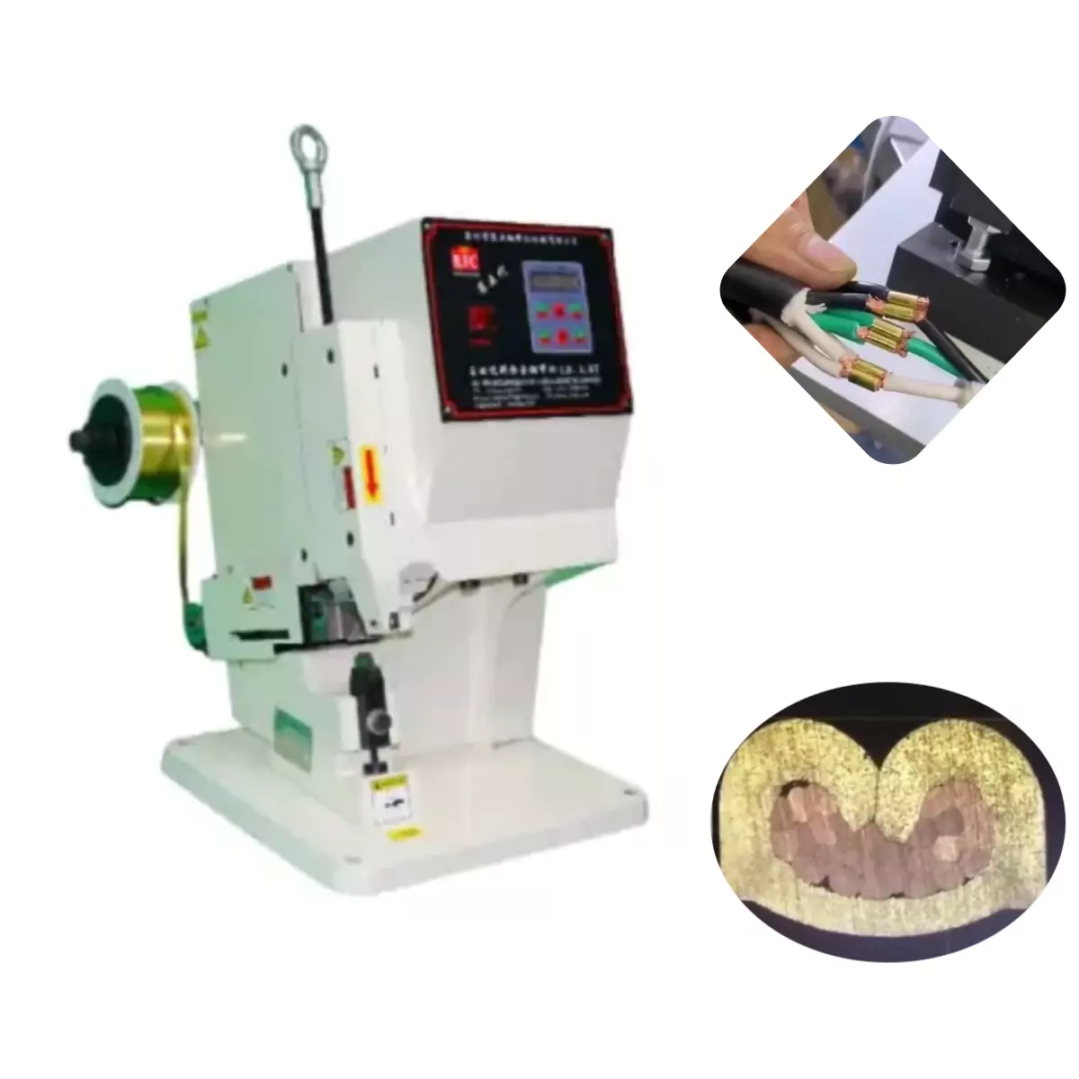 this is wire splicing machine which is used for wire-wire connection in wire harness processing.