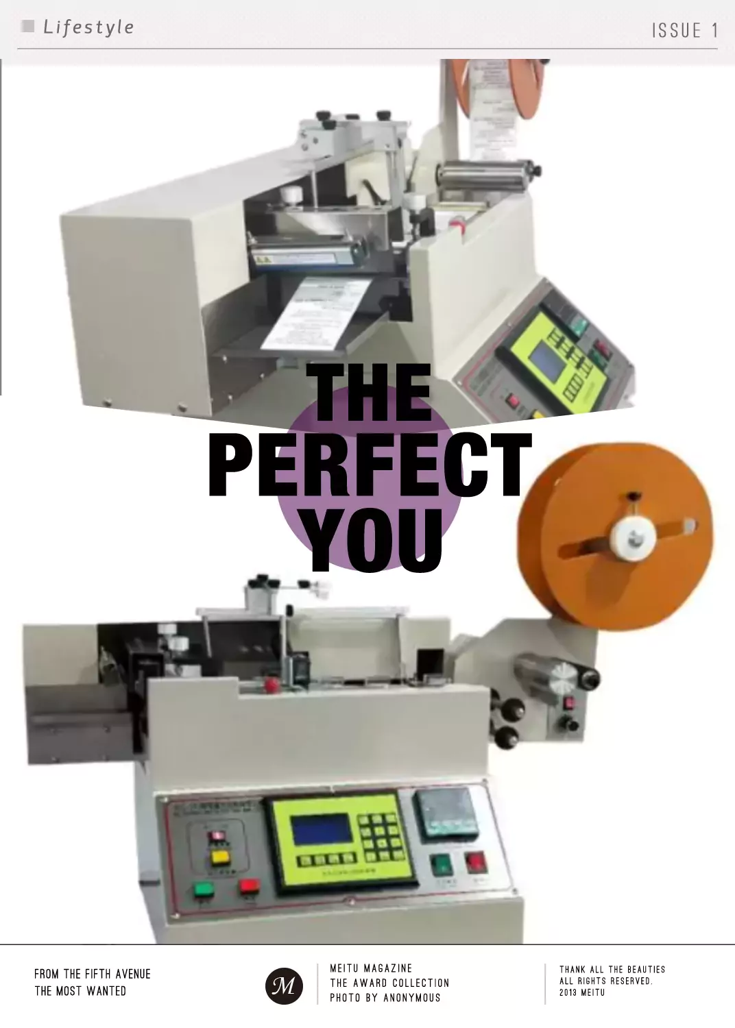 this label cutter, a supersonic cutting machine with vision system, is widely used in manufacturing clothing industries.