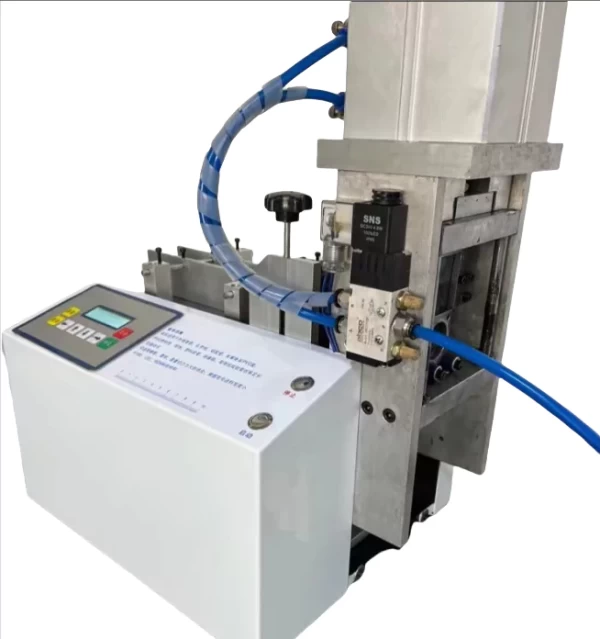 this is an automatic rigid tube cutting machine specialized for cutting PPR hot water pipes, PPR fusion pipes, PVC conduit, PVC rigid pipes, PVC water supply pipes.