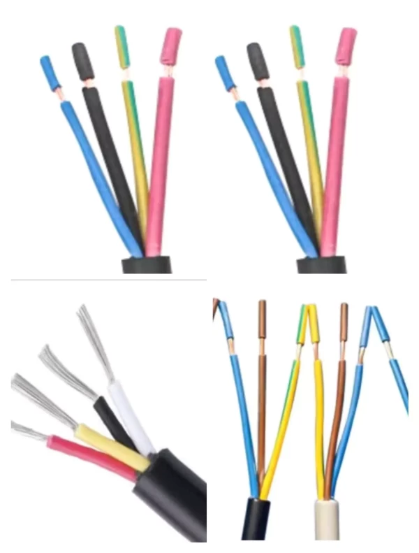 this is multicore cable processed by FY-880C automatic multicore cable cutting sheath & cores stripping machine.