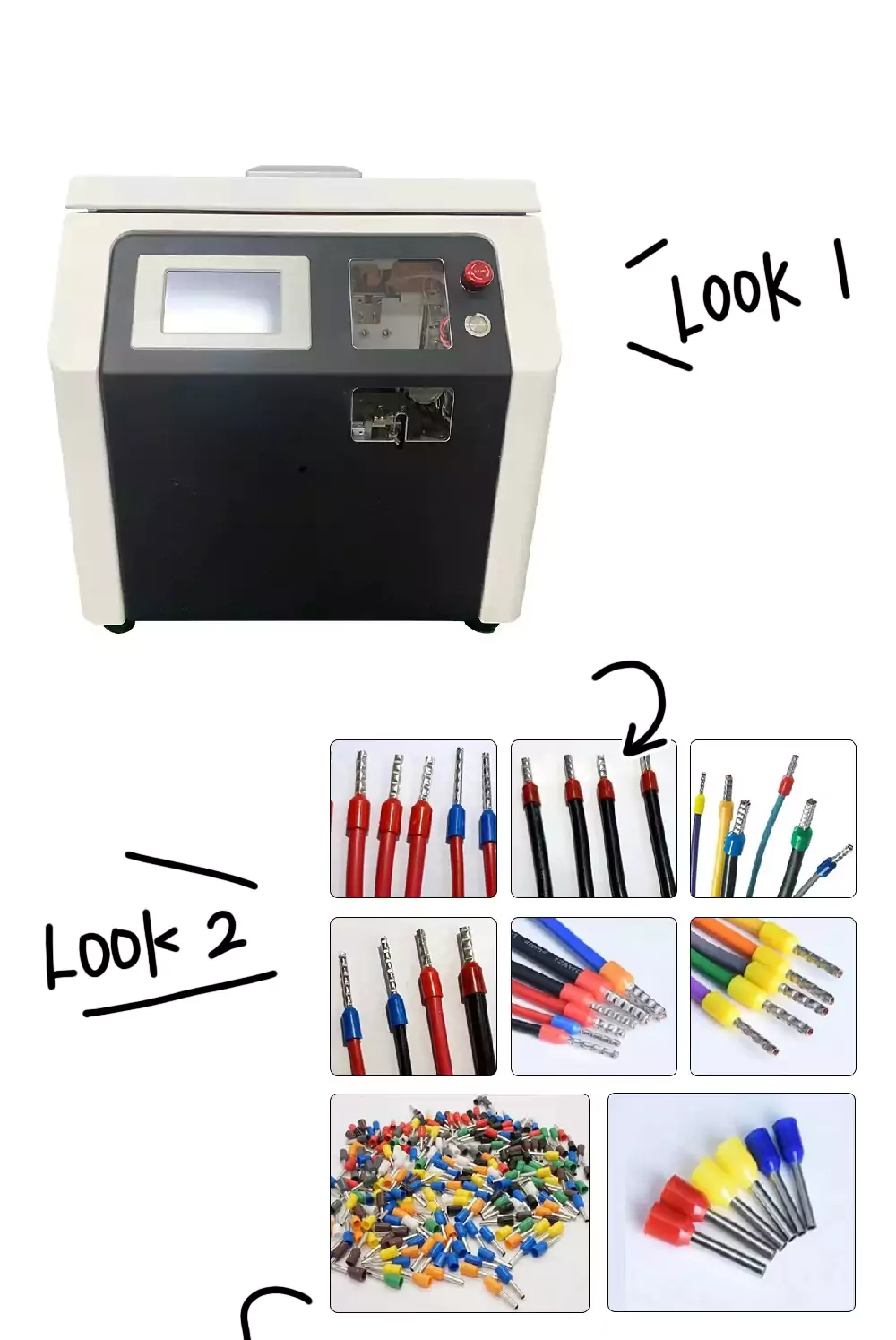 This semi-automatic wire stripping ferrule crimping machine is widely used for tubular terminal crimping in wire harness processing industries.