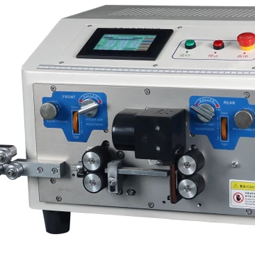 This is automatic wire stripping machine which is used for processing flat sheathed cable.