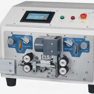 This is Automatic Dual Parallel Wire Diff. Length-Cutting Stripping Splitting Machine which is used for speaker wire, Led Strip and etc. harness processsing.