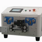 This is automatic ribbon cable cutting stripping splitting machine which is used for processing ribbon cable 12pin max.