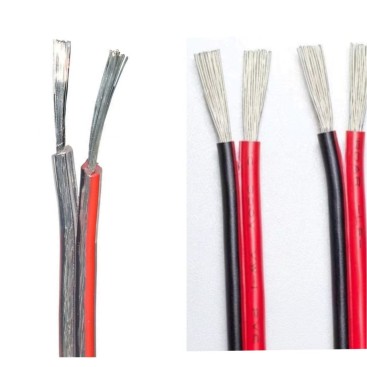 This is double parallel wire which is used in speaker wire, LED strip and etc.
