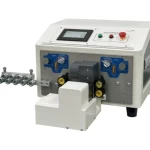 This is automatic wire cutting stripping and twisting machine which adopts rubbing plate to twist copper wires.