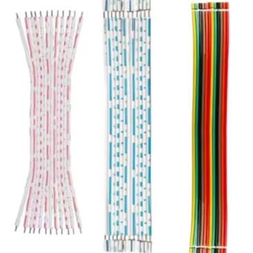 This is the processed ribbon cable which is being processed on automatic ribbon cable cutting stripping splitting machine.