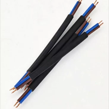 This 2 cores flat sheathed cable is processed by automatic flat sheathed cable cutting stripping machine.