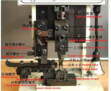 This is terminal crimping machine details for guiding user's operation.