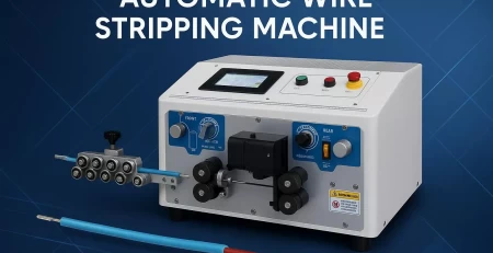 This is fully automatic wire cutting stripping machine which is specialized for electric wires in electronics industries.