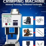 This is a wire terminal crimping machine which is used for wire connection with terminal in wire harness industries.