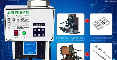 This is a wire terminal crimping machine which is used for wire connection with terminal in wire harness industries.