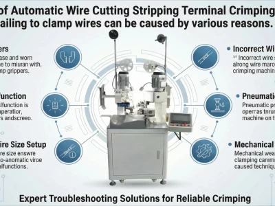 this article describes the wire clamping failure of automatic wire cutting stripping both-ends crimping machine.