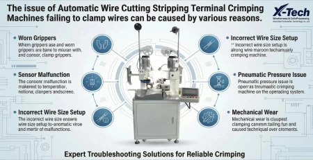 this article describes the wire clamping failure of automatic wire cutting stripping both-ends crimping machine.