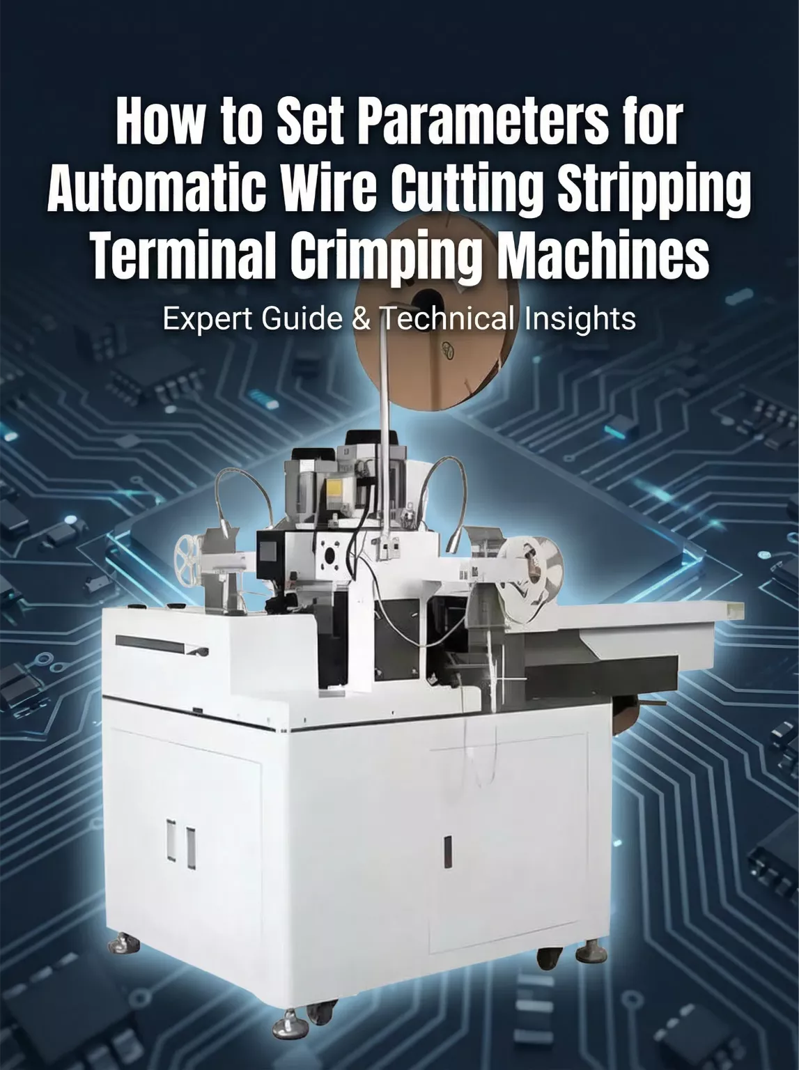 This article describes how to setup the automatic wire cutting stripping terminal crimping machine.