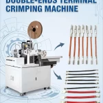This Fully Automatic Five Wires Cut Strip Tin Linear Feeding Double-Ends Terminal Crimping Machine is widely used in electronic manufacturing industries for wireharness.